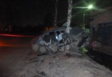 Автомобиль врезался в дерево на улице Машиностроительной в Вологде