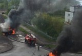В Череповце из-за столкновения сгорели два автомобиля (ФОТО, ВИДЕО)