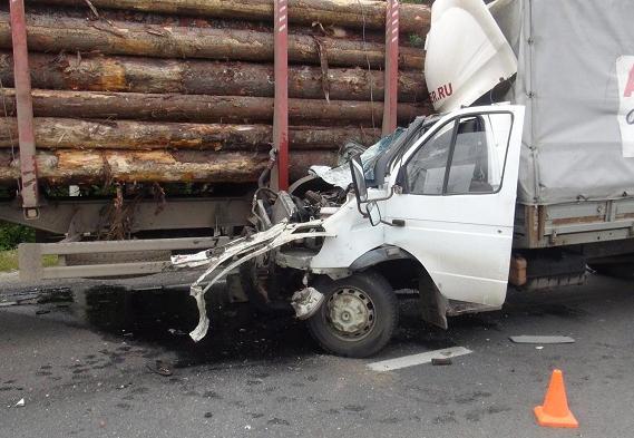 Под Грязовцем «Газель» врезалась в стоящий грузовик, пострадал водитель