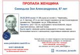 Объявлена в розыск 87-летняя жительница Череповца