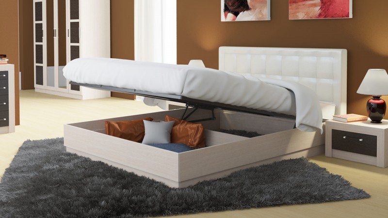 Кровать с подъемным механизмом в «Прагматик мебель»