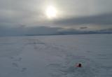 Покататься на мотобуксировщике по Рыбинскому водохранилищу не удалось: вологжане застряли на льду