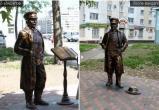 Статую купца на Советском проспекте в Череповце вандалы лишили книги