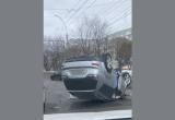 Житель Вологды устроил мерзкое ДТП на Пошехонском шоссе, перевернувшись на ровном месте  