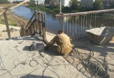 "Красный мост" открыт для пешеходов, но ремонт ещё не закончен (ФОТО) 