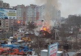 Деревянный дом горел на улице Ленинградской в Вологде (ФОТО, ВИДЕО) 