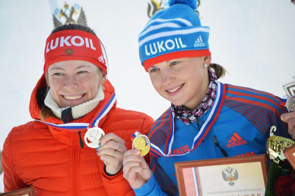 Анна Нечаевская с серебряным призером гонки Ольгой Царевой