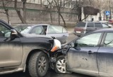 Сразу пять автомобилей столкнулись сегодня в Череповце