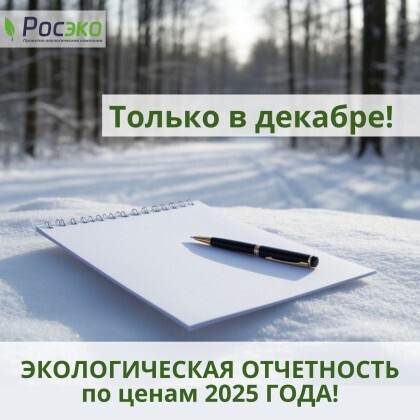 ЭКОЛОГИЧЕСКАЯ ОТЧЕТНОСТЬ по ценам 2025 ГОДА