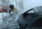 В Вологодской области полностью сгорела новая иномарка (ФОТО) 