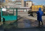 В Вологде приступили к дезинфекции автобусных остановок (ФОТО)