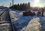 В Вологодском районе Дэу Нексия попыталась сбить поезд