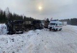 Автодуэль двух большегрузов в Вологодской области закончилась без жертв (ФОТО) 