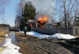 Сегодня в Вологде сгорел дачный дом в микрорайоне Лукьяново  