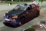 Серьезное ДТП в Череповце: "Volkswagen" сбил "Renault" и отправил его в столб 
