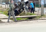 Серьезное ДТП в Никольске: ВАЗ 2110 оказался перевернутым в кювете после столкновения с Рено Логан  