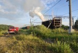 В Вологодской области вспыхнул вагон с лесом  