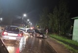 В дождь на ул. Сергея Преминина не разъехались два автомобиля  