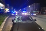 Появилось видео с наездом на пешехода ночью на ул. Ленинградской  