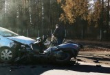 После ДТП в Вологодской области пожилой байкер получил перелом костей черепа  