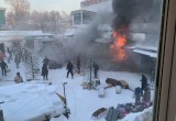 Только что на городском рынке Вологды произошел пожар