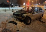 Появилось  видео серьёзного ДТП на Окружном шоссе в Вологде, произошедшего поздно ночью  