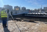 На правом мосту через Шограш идет монтаж балок пролетного строения