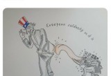 Макрон преисполнен негодования: посольство РФ во Франции опубликовало карикатуры