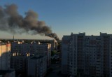 В Вологде горит здание речного вокзала на Советском проспекте