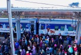 Поезд Деда Мороза отправился в путешествие с железнодорожного вокзала в Великом Устюге