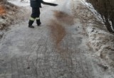 В Вологде два дня боролись со скользкостью тротуаров и…