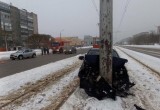 51- летний водитель протаранил столб после ДТП на проспекте Победы