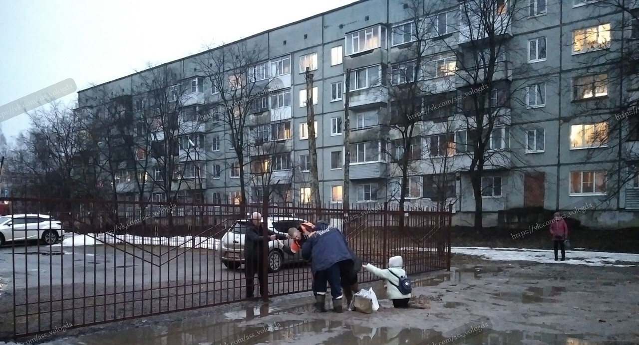 Двух вологжанок засосало в грязевую яму на улице Петина