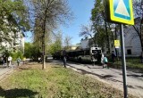 Сгоревший в Вологде автобус № 7 эвакуировали с места происшествия