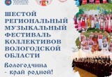 VI региональный фестиваль музыкальных коллективов Вологодской области «Вологодчина – край родной!» пройдет в Санкт-Петербурге