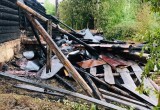 Под Вологдой семья с маленькими детьми осталась без крыши над головой в результате крупного пожара