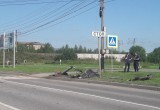 В Вологодской области легковушка снесла светофор