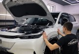 Оклеили зоны риска полиуретановой бронепленкой Quantum Pro на автомобиле Honda E:NS1