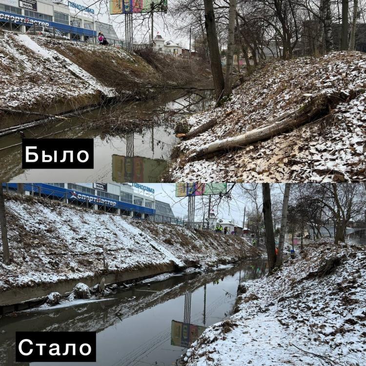 Какую реку убрали в трубу в москве. Волонтеры морозовская убирают реку.