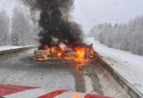 На отрезке трассы М-8 «Вельск-Верховажье» сгорели два автомобиля и 5 человек пострадали
