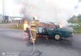 Таинственное возгорание автомобиля в Сокольском округе: водитель скрылся