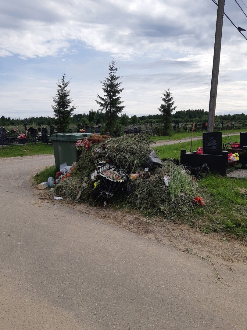 Вологжане возмущены бардаком на кладбищах города: грязь, мусор, нескошенная  трава