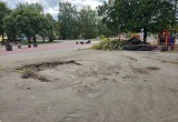 В Вологде начали обновление спортивной площадки на площади Чайковского