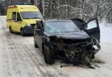 В Вологодской области на зимней трассе столкнулись Фольксваген и Шевроле