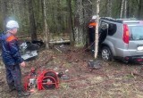 «Ниссан» слетел в кювет под Великим Устюгом – двое пострадавших 