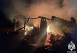 Пожарные по воде добирались к горящему дому в Череповецком округе