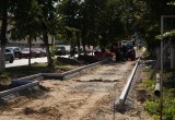 В Вологде на аллее на улице Мира приступили к укладе плитки 